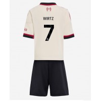 Liverpool Florian Wirtz #7 Vonkajší Detský futbalový dres 2025-26 Krátky Rukáv (+ trenírky)